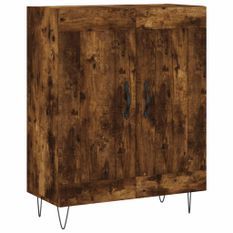 Buffet chêne fumé 69,5x34x90 cm bois d'ingénierie