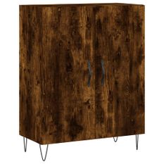 Buffet chêne fumé 69,5x34x90 cm bois d'ingénierie