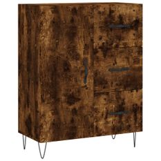 Buffet chêne fumé 69,5x34x90 cm bois d'ingénierie