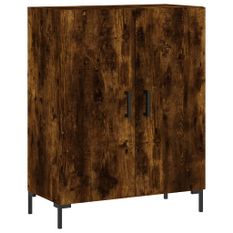 Buffet chêne fumé 69,5x34x90 cm bois d'ingénierie