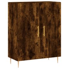 Buffet chêne fumé 69,5x34x90 cm bois d'ingénierie