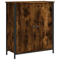 Buffet chêne fumé 70x30x80 cm bois d'ingénierie