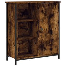 Buffet chêne fumé 70x30x80 cm bois d'ingénierie