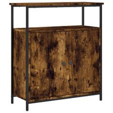 Buffet chêne fumé 70x30x80 cm bois d'ingénierie