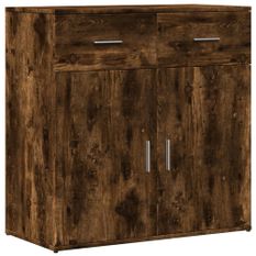 Buffet chêne fumé 79x38x80 cm bois d'ingénierie