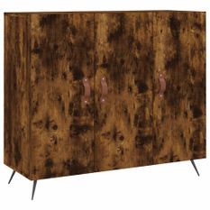 Buffet chêne fumé 90x34x80 cm bois d'ingénierie