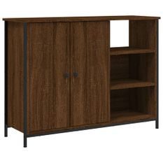 Buffet chêne marron 100x33x75 cm bois d'ingénierie