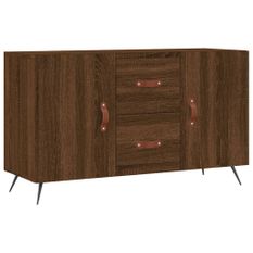 Buffet chêne marron 100x36x60 cm bois d'ingénierie