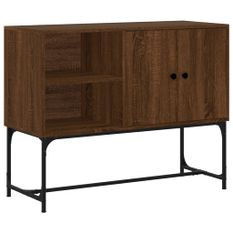 Buffet chêne marron 100x40x79,5 cm bois d'ingénierie