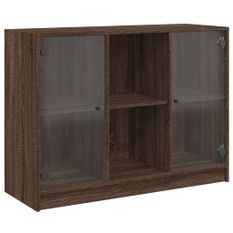 Buffet chêne marron 102x37x75,5 cm bois d'ingénierie