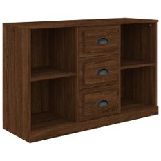 Buffet chêne marron 104,5x35,5x67,5 cm bois d'ingénierie