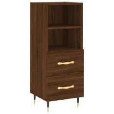 Buffet Chêne marron 34,5x34x90 cm Bois d'ingénierie