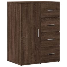 Buffet chêne marron 59x39x80 cm bois d'ingénierie