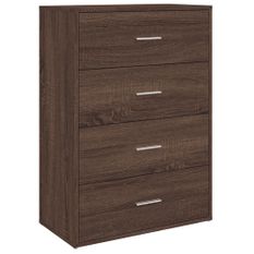 Buffet chêne marron 60x31x84 cm bois d'ingénierie