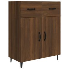 Buffet Chêne marron 69,5x34x90 cm Bois d'ingénierie