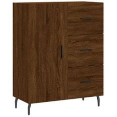 Buffet chêne marron 69,5x34x90 cm bois d'ingénierie