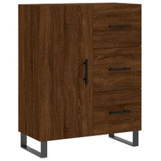 Buffet chêne marron 69,5x34x90 cm bois d'ingénierie