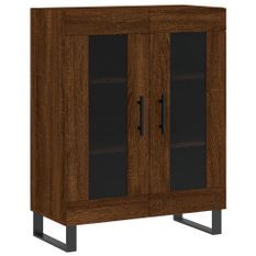 Buffet chêne marron 69,5x34x90 cm bois d'ingénierie