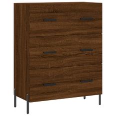 Buffet chêne marron 69,5x34x90 cm bois d'ingénierie