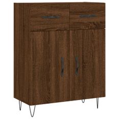 Buffet chêne marron 69,5x34x90 cm bois d'ingénierie