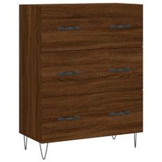 Buffet chêne marron 69,5x34x90 cm bois d'ingénierie