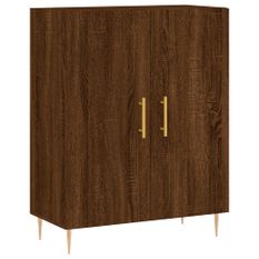 Buffet chêne marron 69,5x34x90 cm bois d'ingénierie