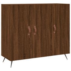 Buffet chêne marron 90x34x80 cm bois d'ingénierie