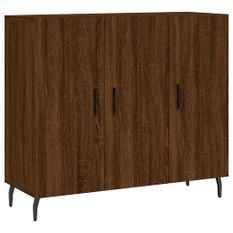 Buffet chêne marron 90x34x80 cm bois d'ingénierie