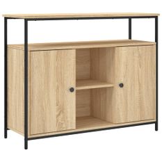 Buffet chêne sonoma 100x35x80 cm bois d'ingénierie