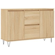 Buffet chêne sonoma 104x35x70 cm bois d'ingénierie