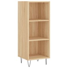 Buffet chêne sonoma 34,5x32,5x90 cm bois d'ingénierie