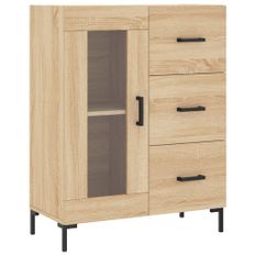 Buffet chêne sonoma 69,5x34x90 cm bois d'ingénierie