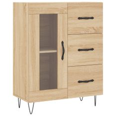 Buffet chêne sonoma 69,5x34x90 cm bois d'ingénierie