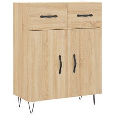 Buffet chêne sonoma 69,5x34x90 cm bois d'ingénierie