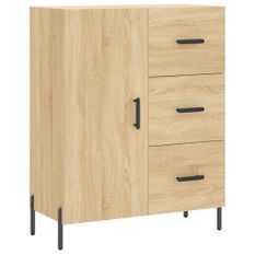 Buffet chêne sonoma 69,5x34x90 cm bois d'ingénierie