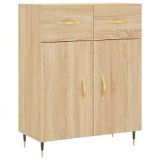 Buffet chêne sonoma 69,5x34x90 cm bois d'ingénierie