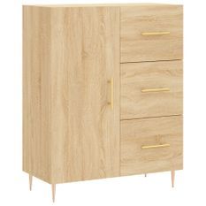 Buffet chêne sonoma 69,5x34x90 cm bois d'ingénierie