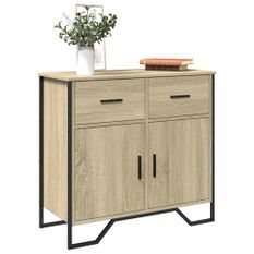 Buffet chêne sonoma 79,5x35,5x74,5 cm bois d'ingénierie