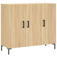 Buffet chêne sonoma 90x34x80 cm bois d'ingénierie