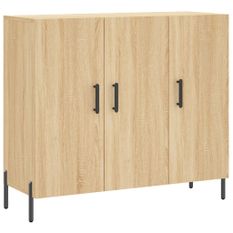 Buffet chêne sonoma 90x34x80 cm bois d'ingénierie