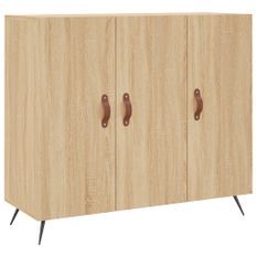 Buffet chêne sonoma 90x34x80 cm bois d'ingénierie