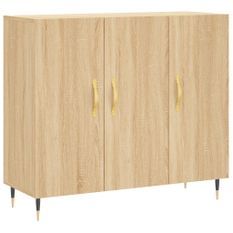 Buffet chêne sonoma 90x34x80 cm bois d'ingénierie