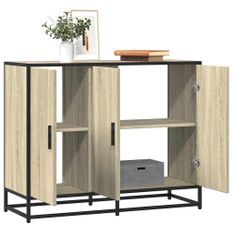 Buffet chêne sonoma 94x35x76 cm bois d'ingénierie