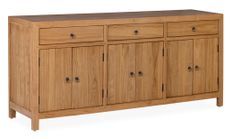Buffet en bois de teck 6 portes 3 tiroirs Lookia 180 cm