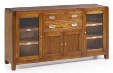 Buffet en bois massif de Mindy marron SOKY 150 cm - 4 portes et 2 tiroirs