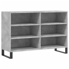 Buffet gris béton 103,5x35x70 cm bois d'ingénierie