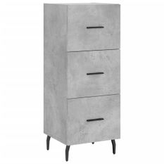 Buffet Gris béton 34,5x34x90 cm Bois d'ingénierie