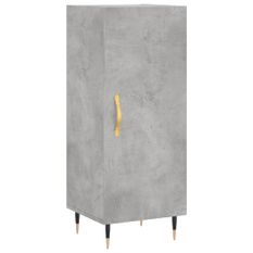 Buffet Gris béton 34,5x34x90 cm Bois d'ingénierie