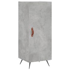 Buffet Gris béton 34,5x34x90 cm Bois d'ingénierie