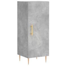 Buffet Gris béton 34,5x34x90 cm Bois d'ingénierie